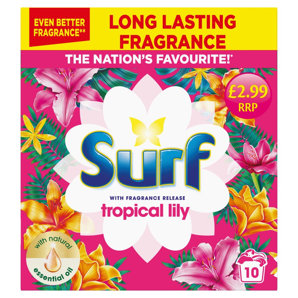 Best Surf Laundry Powder Tropical Lily 500g 10 wash | High Quality Cleaning Product Online - Product Image Best Surf Laundry Powder Tropical Lily 500g 10 wash | High Quality Cleaning Product Online - Product Image